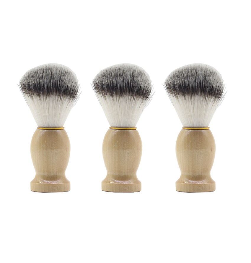JMT-486282 Soft Hair Beard Cleansing Brush with Nylon Bristles and Wooden Handle - Comfort Home Care for Men