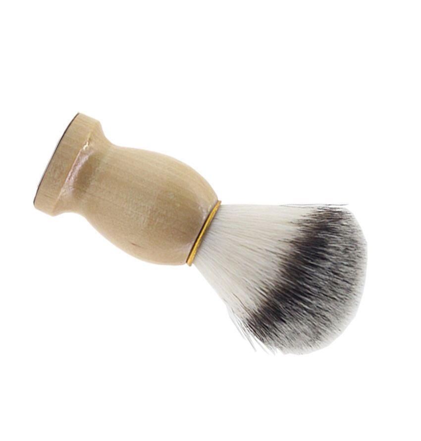 JMT-486282 Soft Hair Beard Cleansing Brush with Nylon Bristles and Wooden Handle - Comfort Home Care for Men