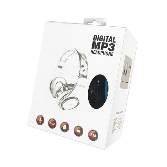 JMT-486666 Wireless Bluetooth Stereo Headphones with FM, SD Card Support, and Microphone for PC and Sports Activities