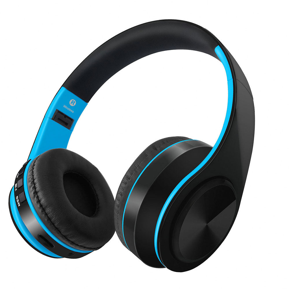 JMT-486666 Wireless Bluetooth Stereo Headphones with FM, SD Card Support, and Microphone for PC and Sports Activities