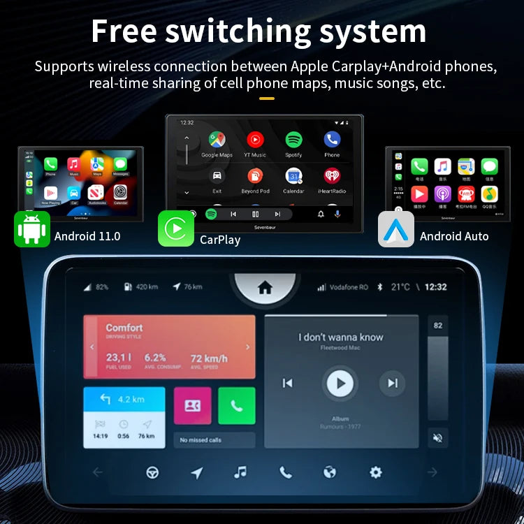 JMT-486666 Wireless CarPlay Adapter for iPhone - Plug & Play Auto Connect with Android Compatibility