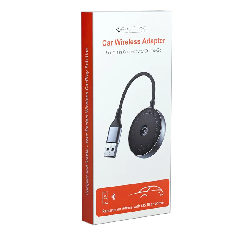 JMT-486666 Wireless CarPlay Adapter for iPhone - Plug & Play Auto Connect with Android Compatibility