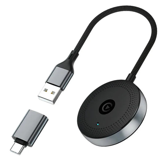 JMT-486666 Wireless CarPlay Adapter for iPhone - Plug & Play Auto Connect with Android Compatibility