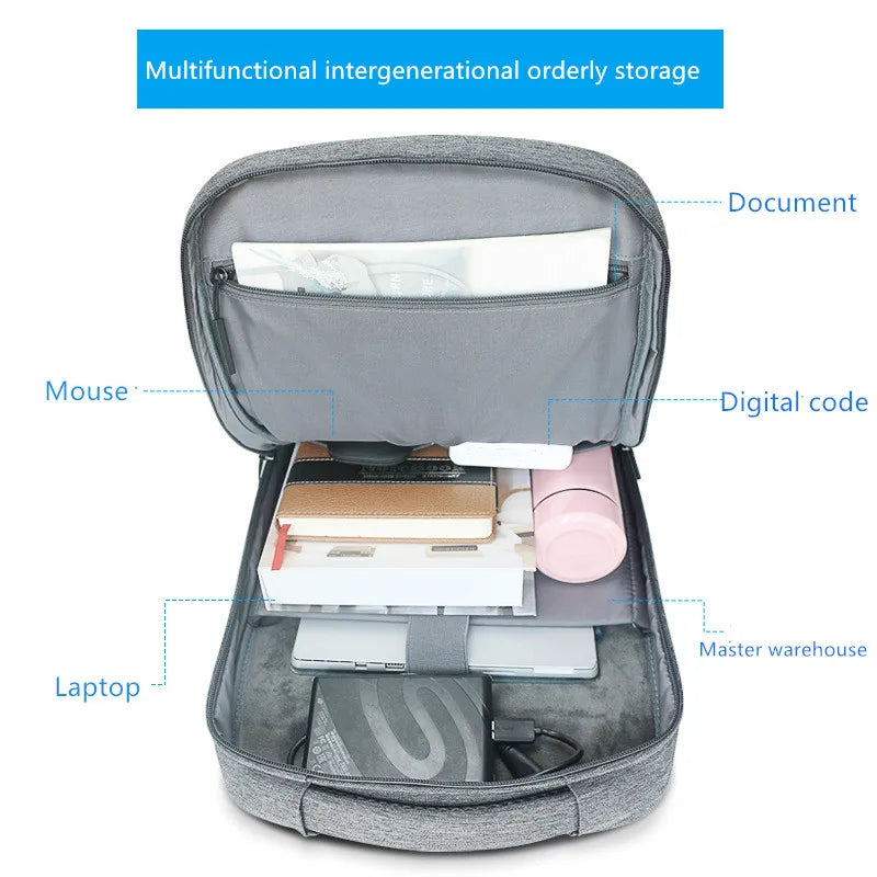 JMT-486986 Waterproof Oxford Polyester Shoulder Backpack for Business, Travel, and School Use