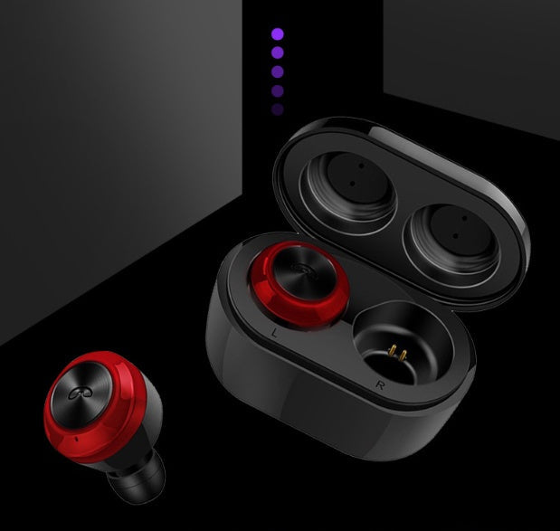 JMT-486986 Wireless Mini Earphones with Charging Case - Bluetooth V5.0, 120 Hours Standby, 4 Hours Talk Time, Available in White, Black, Red