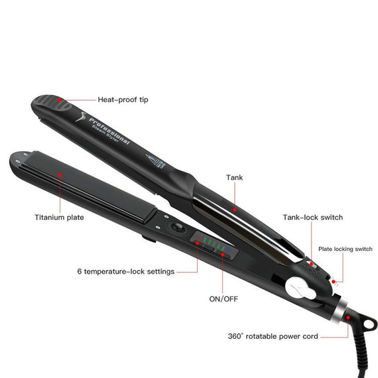 JMT-487306 16-20mm Tourmaline Ceramic Hair Straightener for Dry Hair with Adjustable Temperature Control