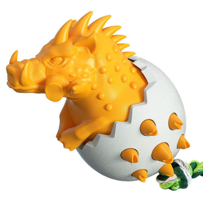 JMT-487306 Wild Boar Egg Dog Chew Toy for Dental Care, TPR & Nylon, Molar Stick for Teeth Cleaning