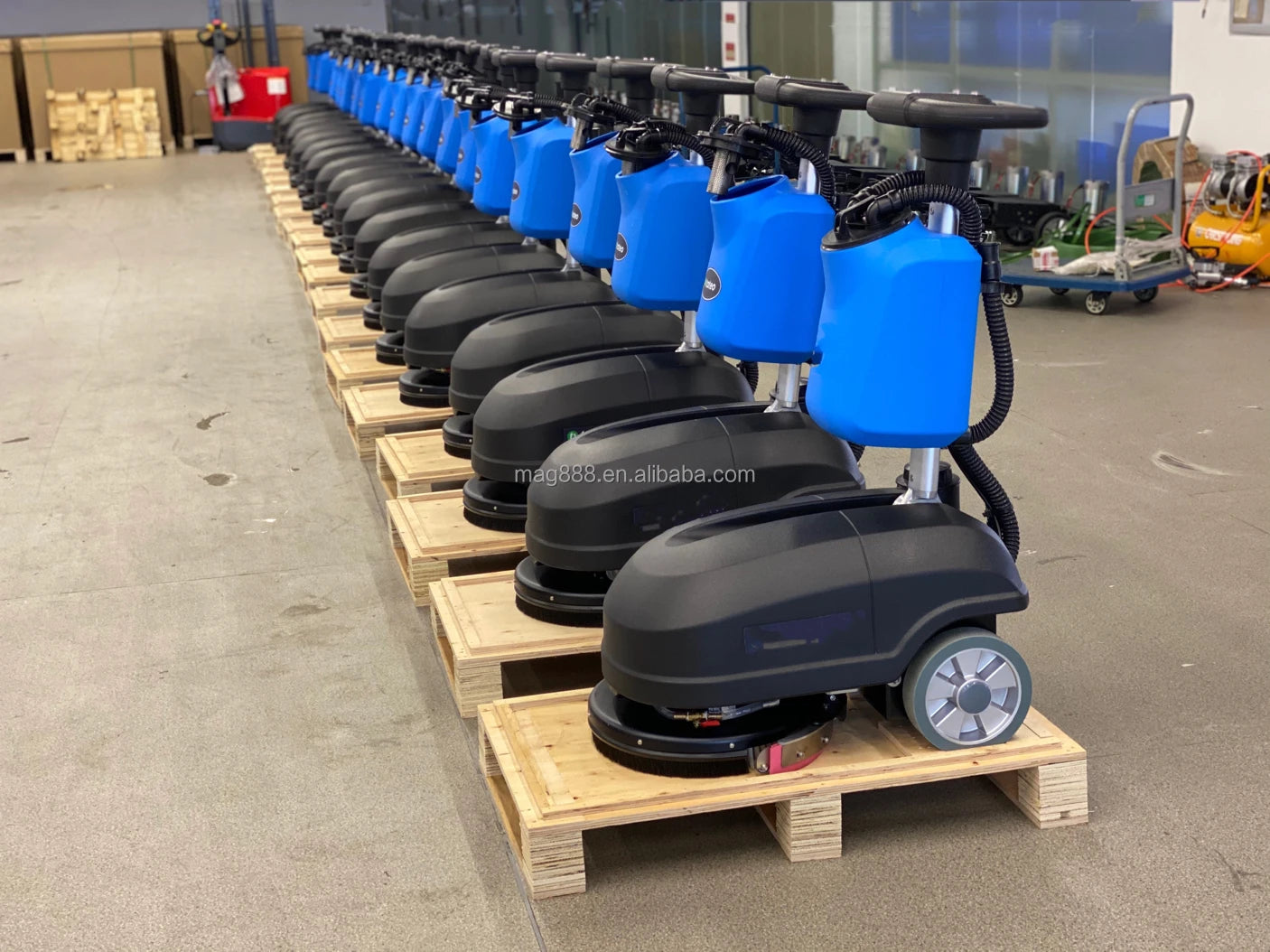 JMT-487626 15L Walk Behind Hand Push Floor Scrubber C350D 40KG for Effective Cleaning