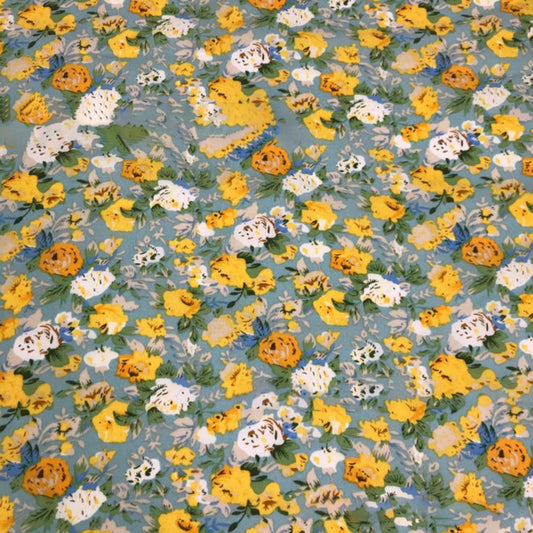 JMT-487690 Lightweight Retro Floral Print Headband for Comfortable Hair Management