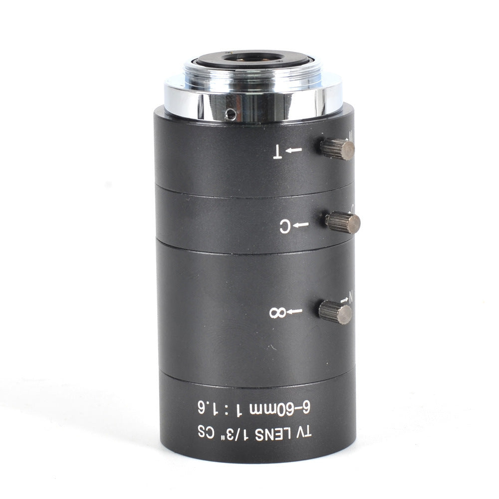 JMT-487690 Manual Aperture 6-60MM Lens for CS-Mount Cameras with 1:1.6 Aperture and 0.3M Closest Focus