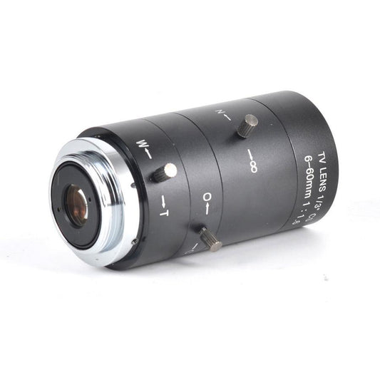 JMT-487690 Manual Aperture 6-60MM Lens for CS-Mount Cameras with 1:1.6 Aperture and 0.3M Closest Focus