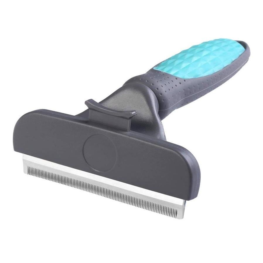 JMT-488394 Pet Hair Removal Comb for Cats and Dogs - Stainless Steel Grooming Brush in Green, Pink, and Blue