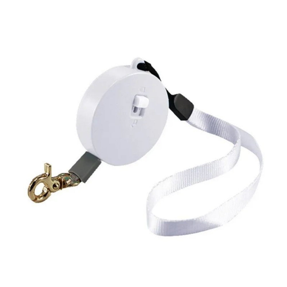JMT-488650 Compact Automatic Retractable Mini Dog Leash - Nylon, 2m Length for Small & Medium Pets