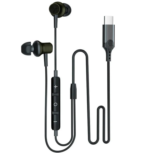 JMT-488970 Wired Type C Earphones with Mic and Volume Control for iPhone 15, Huawei, and Samsung Devices