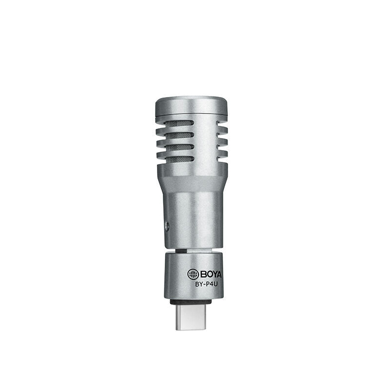 JMT-489162 Omnidirectional Handheld Microphone with Type-C, 3.5mm TRRS, and Apple Lightning Compatibility