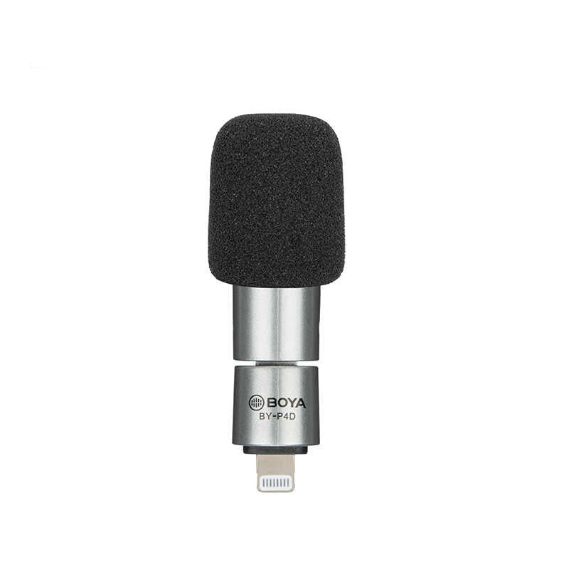 JMT-489162 Omnidirectional Handheld Microphone with Type-C, 3.5mm TRRS, and Apple Lightning Compatibility