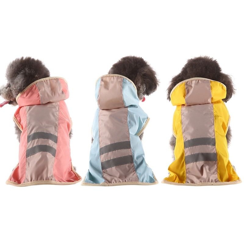 JMT-489226 Reflective Dog Raincoat for All Sizes - Weatherproof Polyester Material, Casual Fit, Comfortable and Durable
