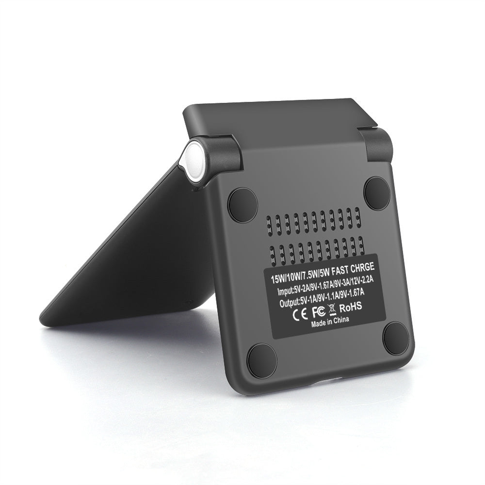JMT-489482 15W Foldable Wireless Charger Stand with Type-C Input and Qi Standard