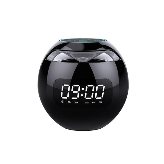 JMT-489482 Bluetooth Speaker Alarm Clock with LED Display and Subwoofer Functionality for Home and Office Use