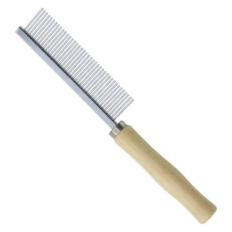 JMT-489546 Wooden Handle Pet Grooming Comb for Dogs and Cats - Safe and Effective Hair Removal Tool
