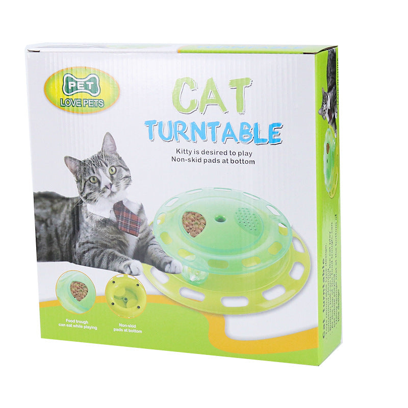 JMT-489610 Interactive Cat Toy with Bell Ball – Multifunctional Cat Turntable Puzzle for Playtime Fun
