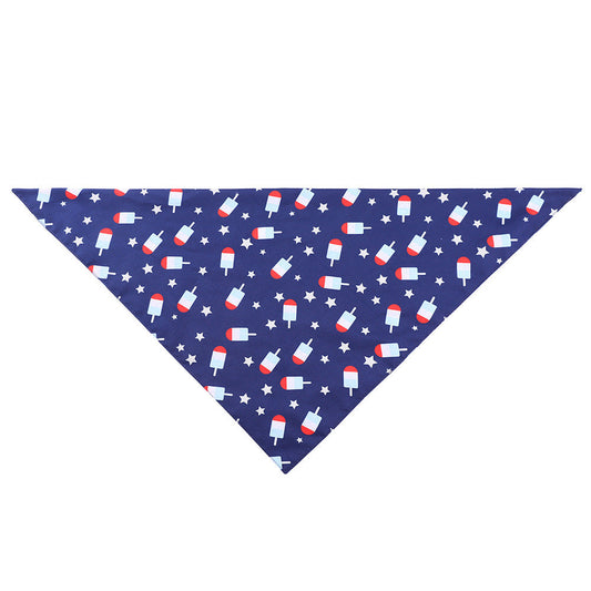 JMT-489930 American Flag Polyester Pet Drool Scarf - Graffiti Design for All Seasons