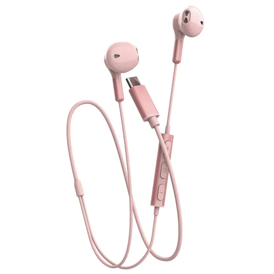 JMT-490122 USB C Wired Earbuds with Microphone for Android Devices - Stereo Sound Wired Earphones