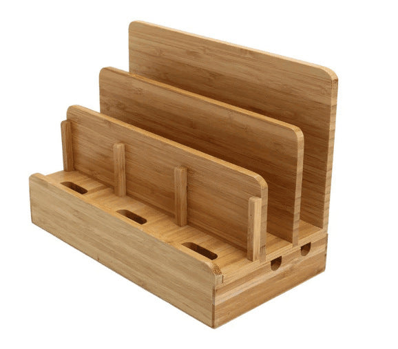 JMT-490314 Bamboo Weaving Solid Wood Mobile Phone Bracket for Home Decoration