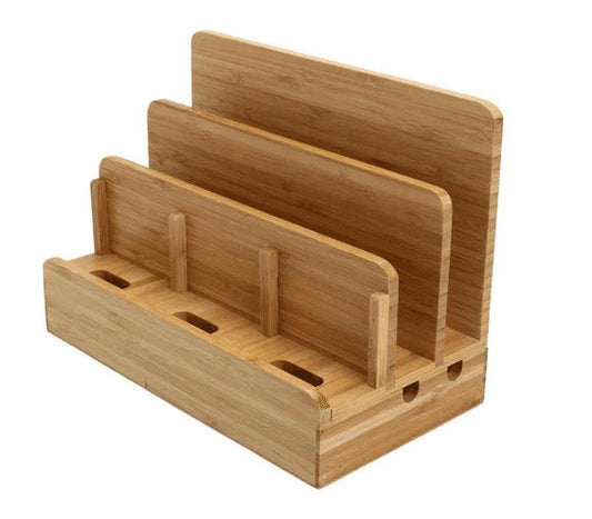 JMT-490314 Bamboo Weaving Solid Wood Mobile Phone Bracket for Home Decoration