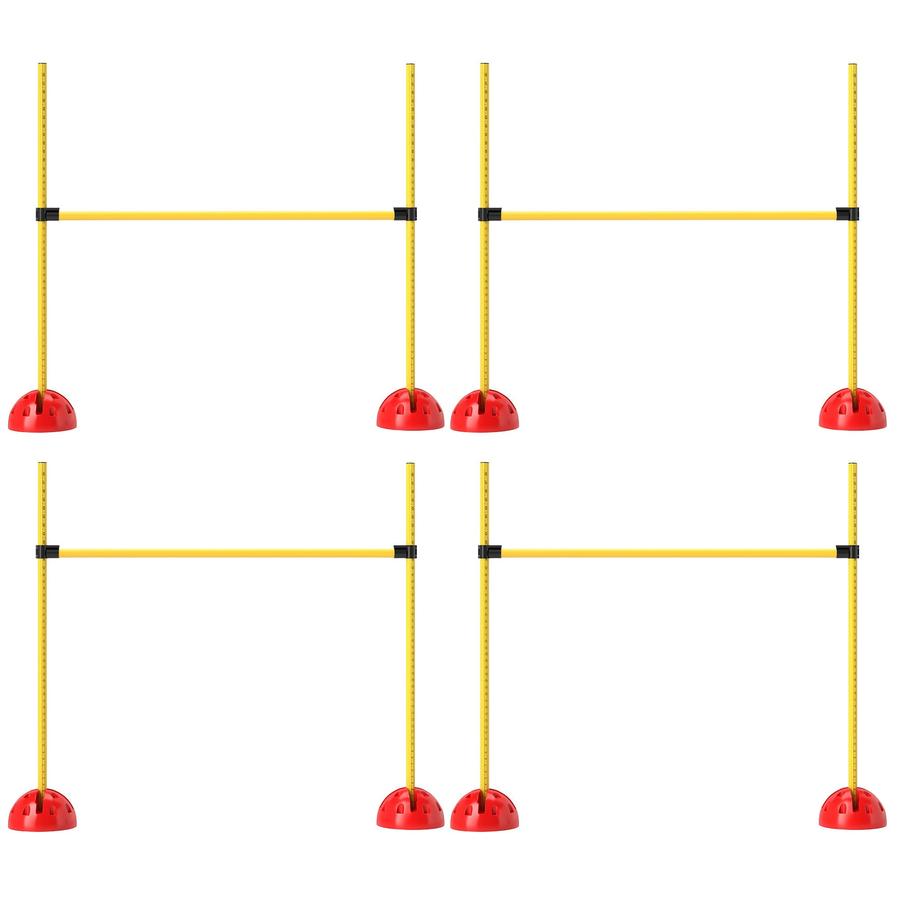 JMT-490442 Adjustable Dog Agility Course Set with 4 Jumps and Carry Bag for Training