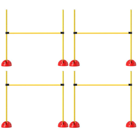 JMT-490442 Adjustable Dog Agility Course Set with 4 Jumps and Carry Bag for Training