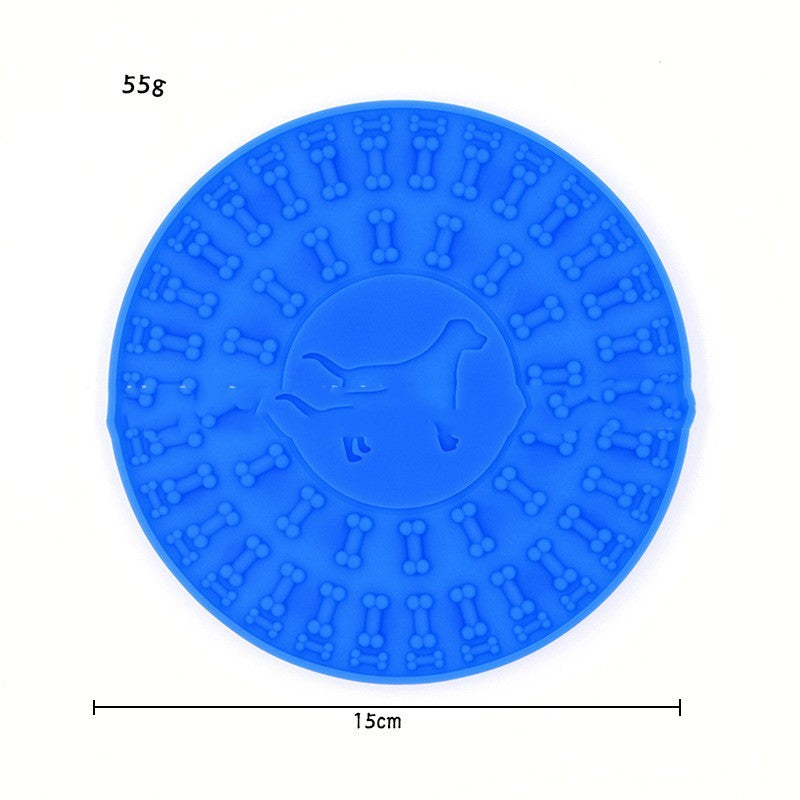 JMT-490634 Silicone Pet Licking Mat for Shower – 15cm Round Footprint, 1cm Thick