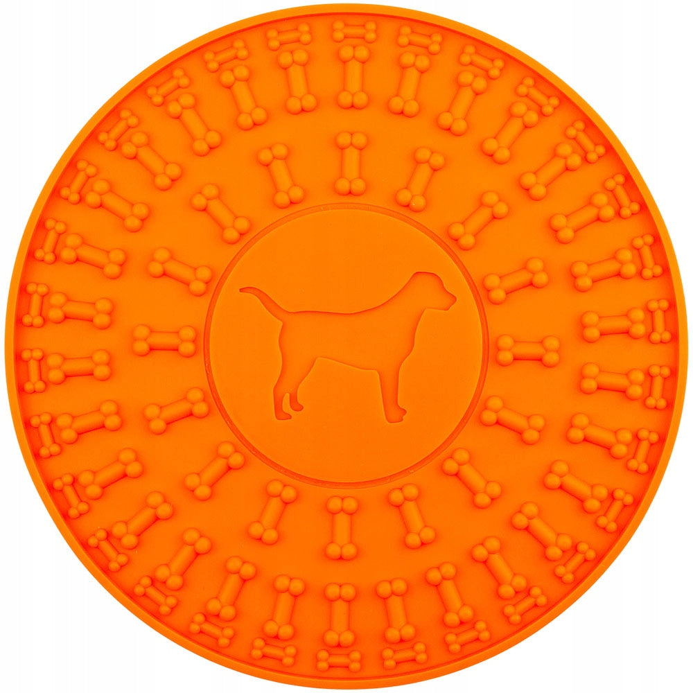 JMT-490634 Silicone Pet Licking Mat for Shower – 15cm Round Footprint, 1cm Thick