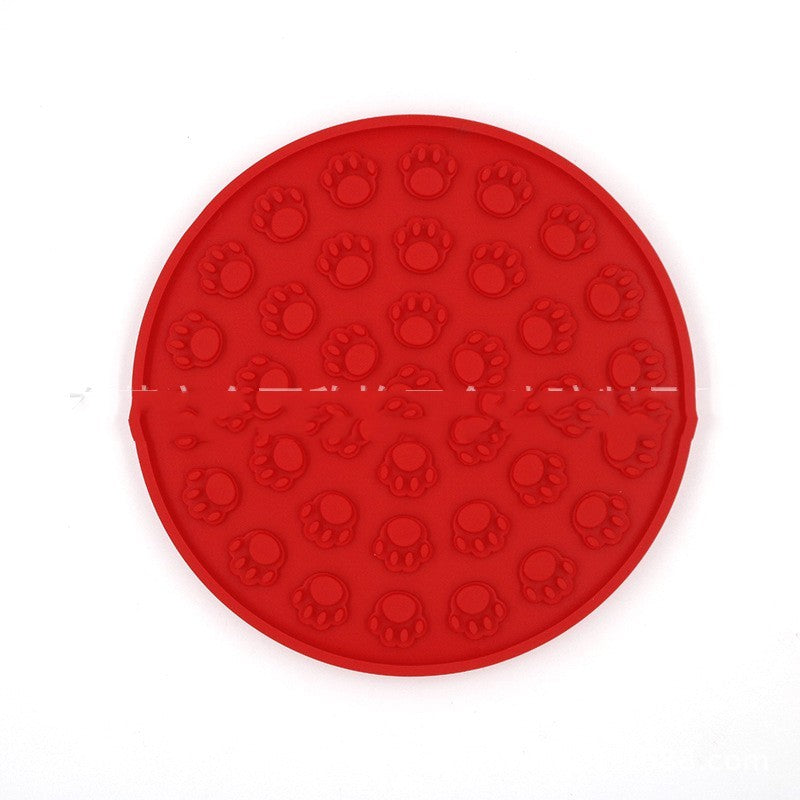 JMT-490634 Silicone Pet Licking Mat for Shower – 15cm Round Footprint, 1cm Thick