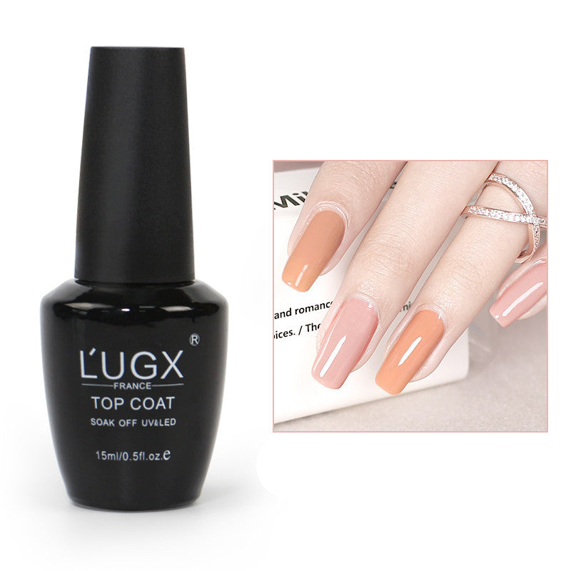 JMT-490762 Frosted Sealing Layer Color Nail Polish Glue - 15ML Small Bottles in Various Shades