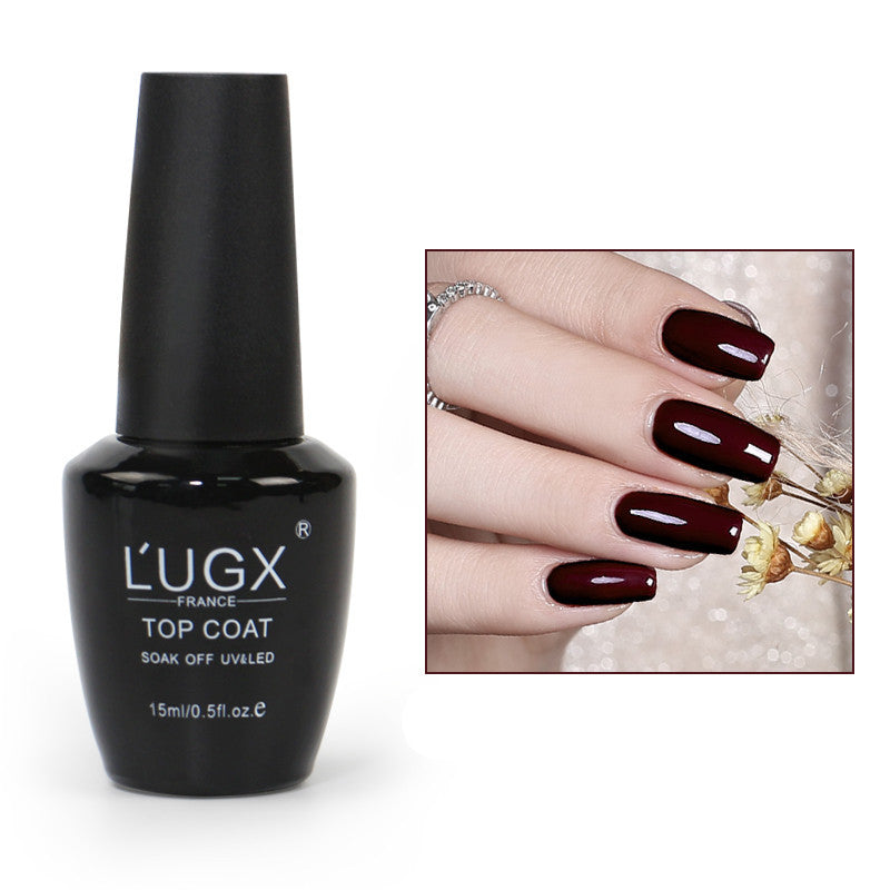 JMT-490762 Frosted Sealing Layer Color Nail Polish Glue - 15ML Small Bottles in Various Shades