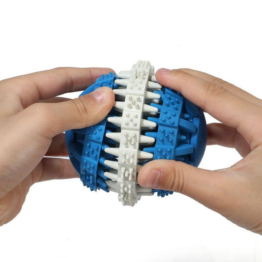 JMT-490762 Universal Rubber Dog Food Dispensing Toy for Dental Care - 6cm Diameter in Multiple Colors