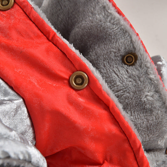 JMT-491082 Durable and Stylish Windproof Dog Coat with Pockets – Warm Cotton Apparel for Pets in Multiple Sizes