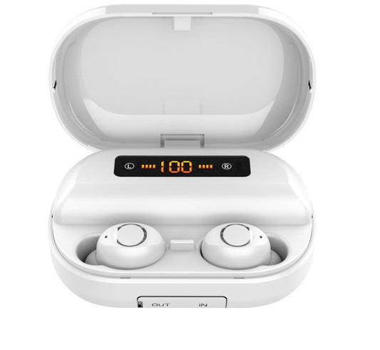 JMT-491274 Bluetooth Wireless Stereo Headset with Battery Display, Voice Control, and Call Function in Black