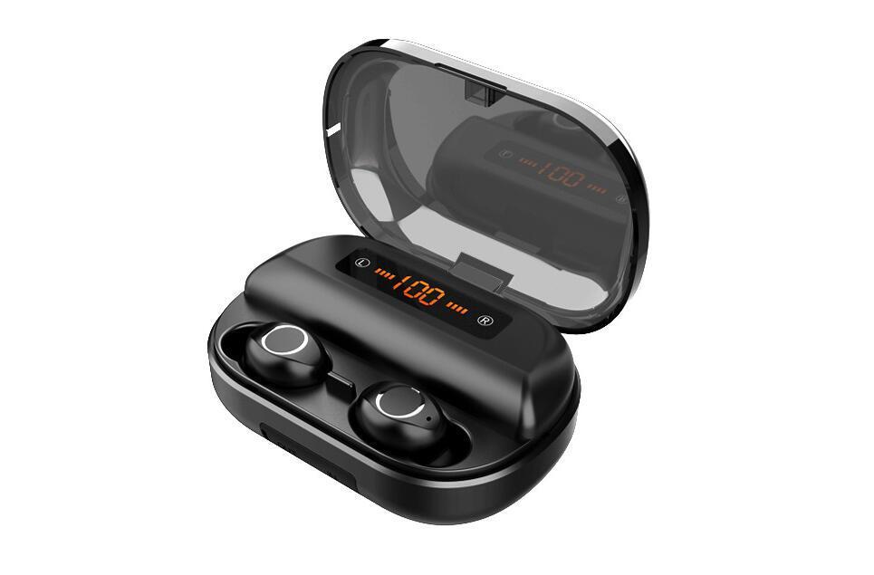 JMT-491274 Bluetooth Wireless Stereo Headset with Battery Display, Voice Control, and Call Function in Black