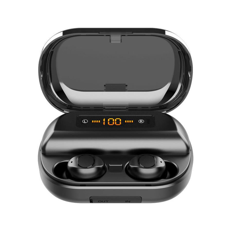 JMT-491274 Bluetooth Wireless Stereo Headset with Battery Display, Voice Control, and Call Function in Black