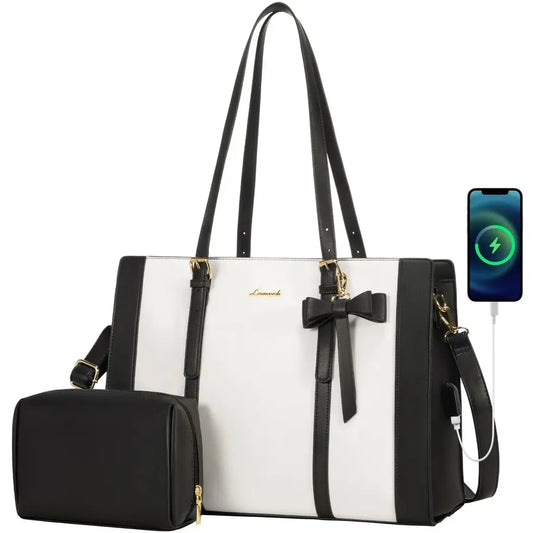 JMT-491338 Stylish 2-Piece PU Leather Handbag and Clutch Set for Women - Perfect for Office and Everyday Use