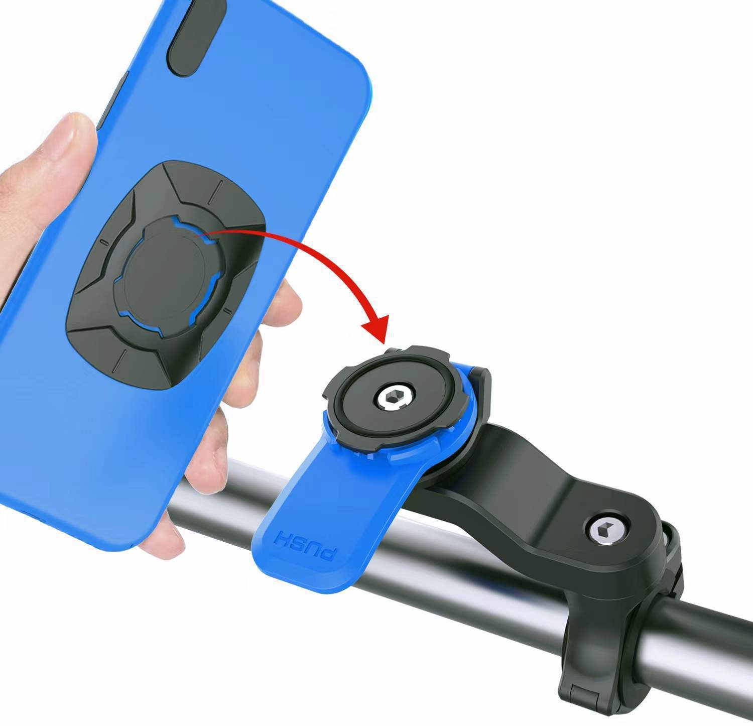 JMT-491466 Mobile Phone Holder for Bicycle - Shockproof, Rotating Design, Suitable for Navigation