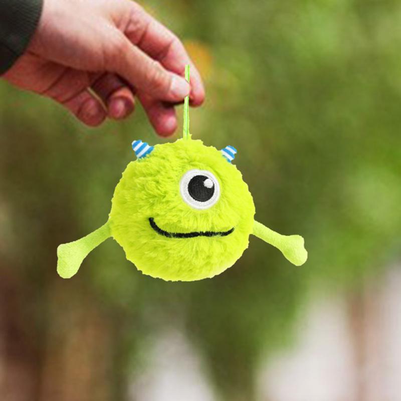 JMT-491594 Interactive Dog Teething Toy Ball for Dental Care and Play, Soft Plush and TPR, Bite Resistant, 12cm Diameter