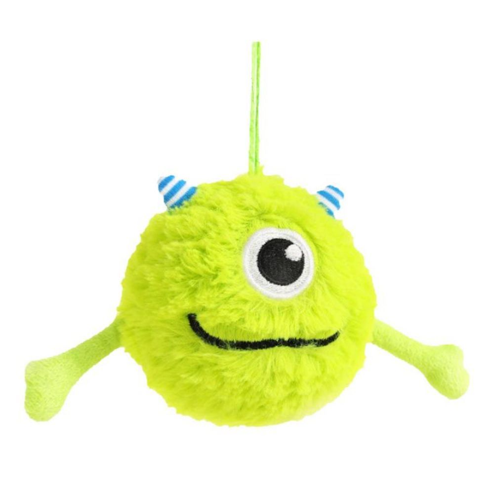 JMT-491594 Interactive Dog Teething Toy Ball for Dental Care and Play, Soft Plush and TPR, Bite Resistant, 12cm Diameter