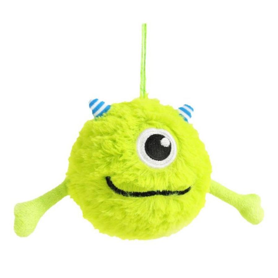 JMT-491594 Interactive Dog Teething Toy Ball for Dental Care and Play, Soft Plush and TPR, Bite Resistant, 12cm Diameter