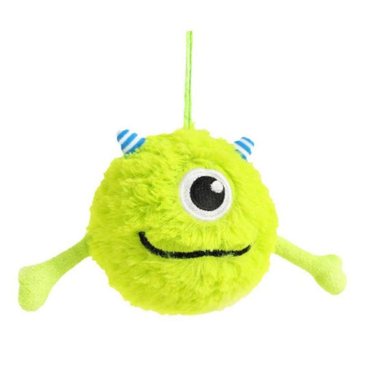 JMT-491594 Interactive Dog Teething Toy Ball for Dental Care and Play, Soft Plush and TPR, Bite Resistant, 12cm Diameter