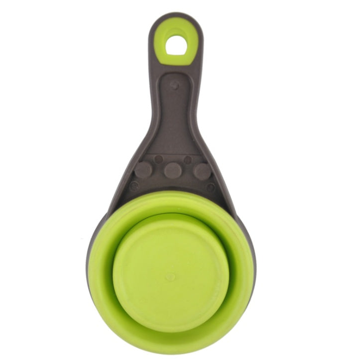 JMT-491786 3-in-1 Multi-Function Dog Food Spoon - Green and Black, Perfect for Scooping, Serving, and Sealing