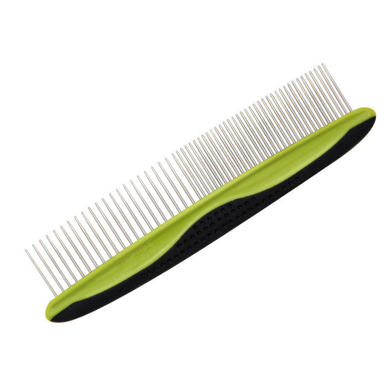 JMT-491850 Double-Sided Pet Knot Comb for Cats and Dogs - TPR/PP/Stainless Steel Cleaning Tool