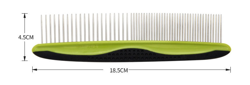 JMT-491850 Double-Sided Pet Knot Comb for Cats and Dogs - TPR/PP/Stainless Steel Cleaning Tool